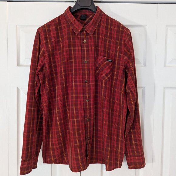 Oakley Regular Fit Button Down Plaid Shirt Red - Size XL - Picture 2 of 12